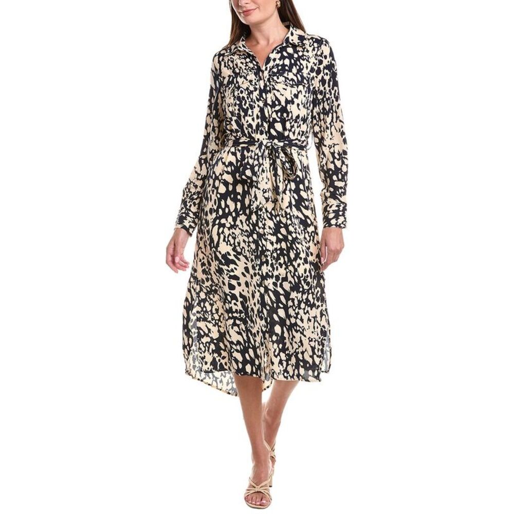 Marion Womens  Printed Midi Dress, White